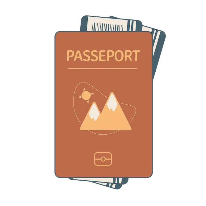 Passeport avec cartes d'embarquement, document essentiel pour voyager avec Terra Luma Voyage
